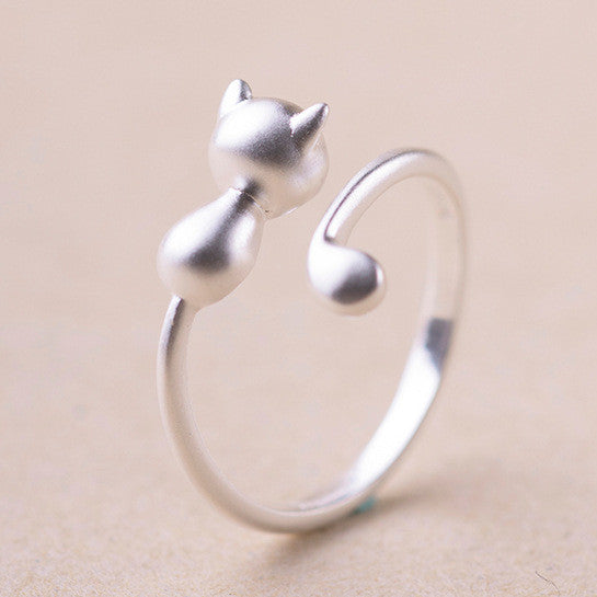 Cat Hug Ring - Sterling Silver - 80% OFF! - Animal Ringdom